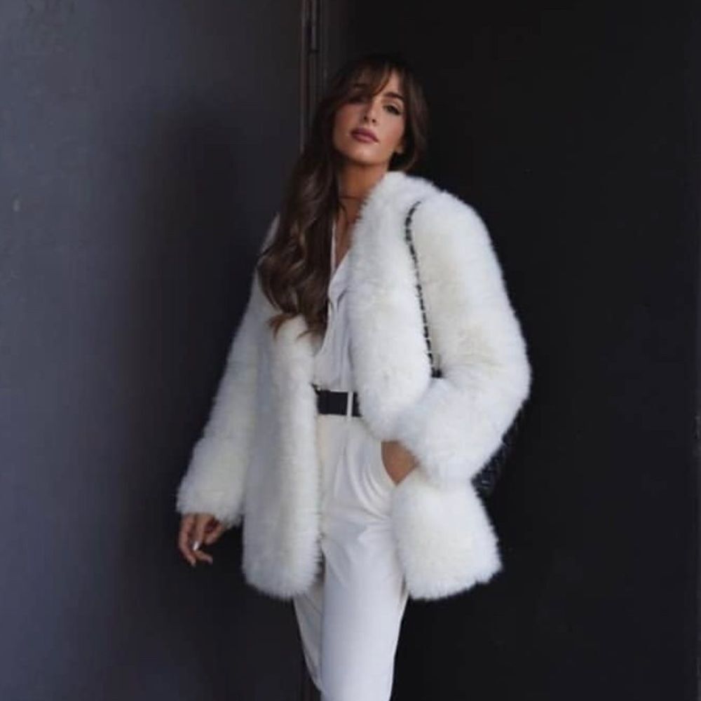Mango Faux Fur Coat New
